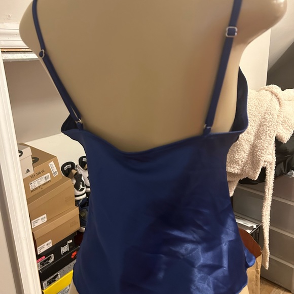 Blue cammie tank satin blouse. Brand new with tags - Picture 2 of 3
